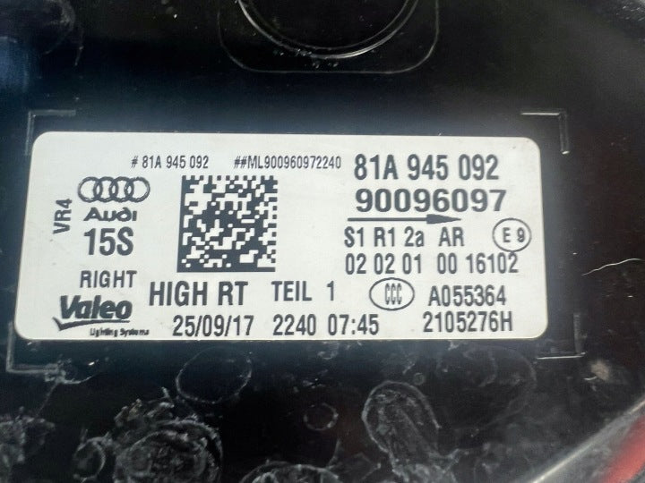 Rückleuchte Audi Q2 81A945091 81A945092 Ein Satz Rearlight RUK4826960146qp