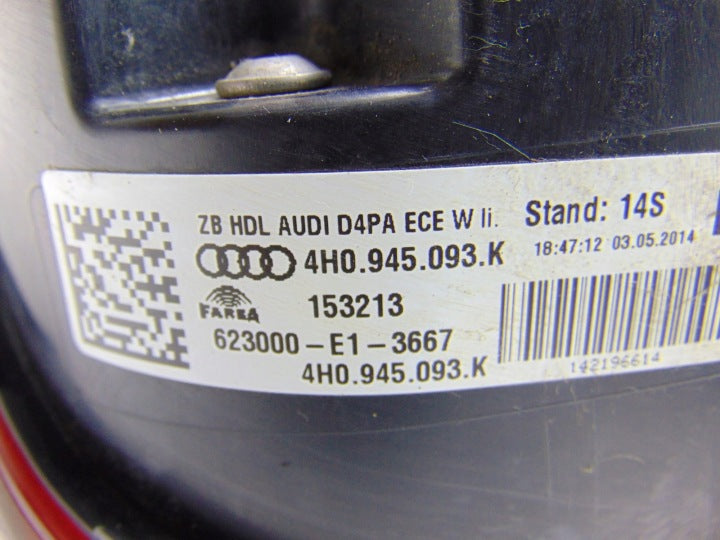 Rückleuchte Audi A8 4H0945093K Links Rearlight RUK5269662899im
