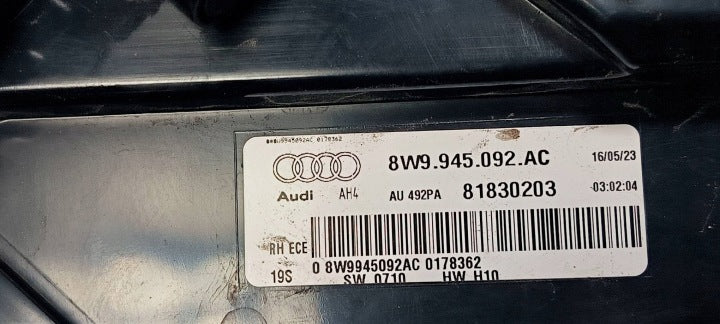 Rückleuchte Audi A4 B9 8W9945092AC Rechts Rearlight RUK5887416014ex