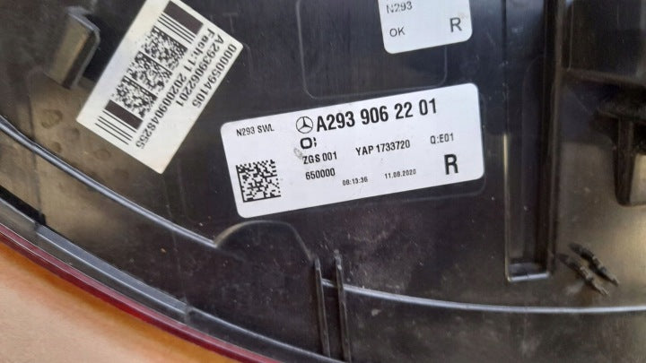 Rückleuchte Mercedes-Benz Eqc A2939062201 Rechts Rearlight RUK6039400426yp