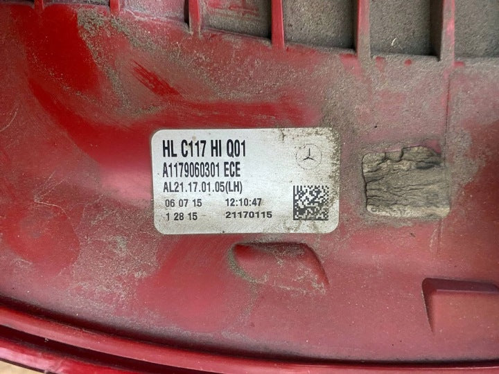 Rückleuchte Mercedes-Benz Cla A1179060301 Links Rearlight RUK8722906110et