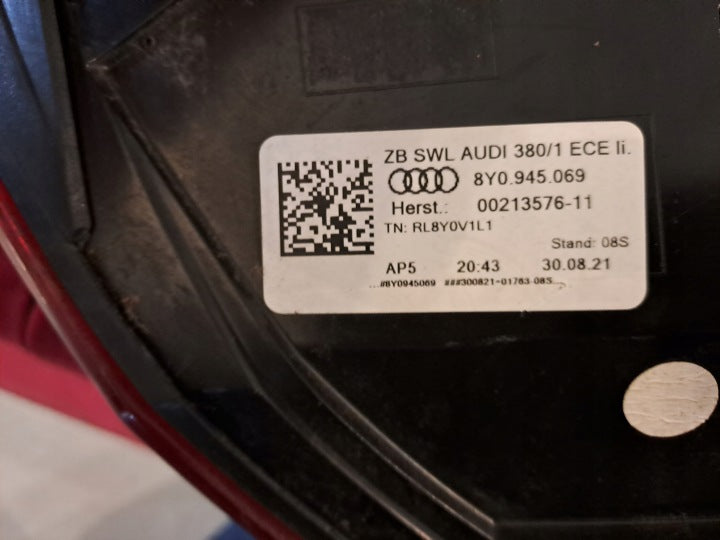 Rückleuchte Audi A3 8Y0945069 Links Rearlight RUK8989296864ok