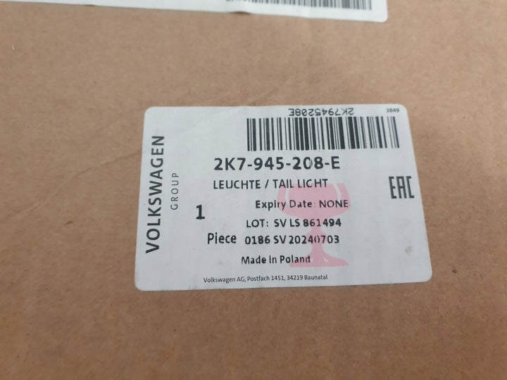 Rückleuchte VW Caddy 2K7945208E Rechts Rearlight RUK9054637869et