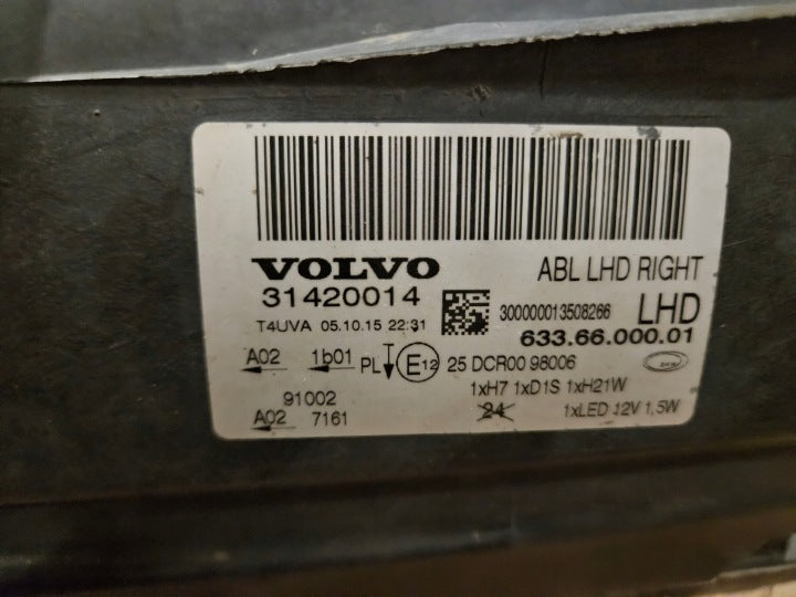 Frontscheinwerfer Volvo S80 V70 II 31420014 Xenon Rechts Scheinwerfer Headlight SCH1044929031ly