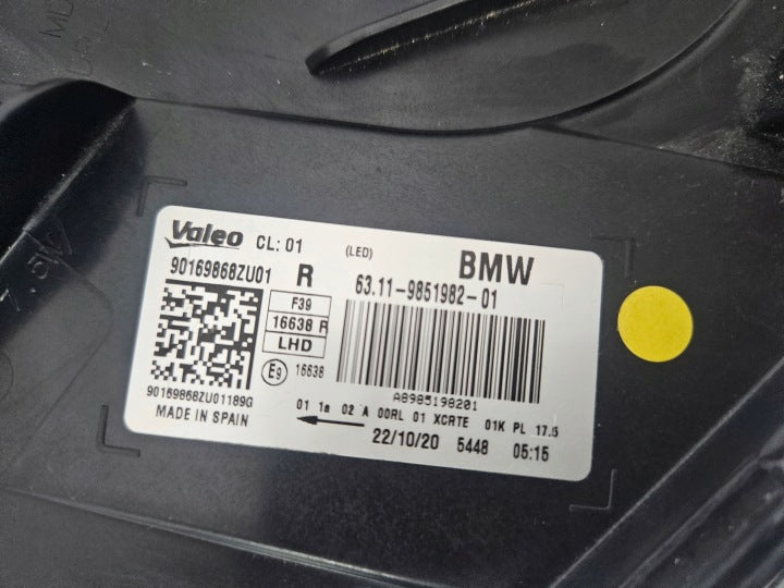 Frontscheinwerfer BMW X2 F39 9851982 Full LED Rechts Scheinwerfer Headlight SCH1058987137zk