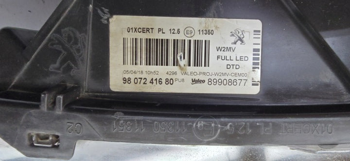 Frontscheinwerfer Peugeot 508 I 9807241680 LED Rechts Scheinwerfer Headlight SCH1134720012gh