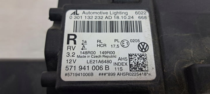 Frontscheinwerfer VW Tiguan 571941006B LED Rechts Scheinwerfer Headlight SCH1200268280jc