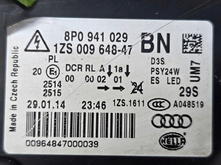 Frontscheinwerfer Audi A3 8P0941029 Xenon Links Scheinwerfer Headlight SCH1274944621yp