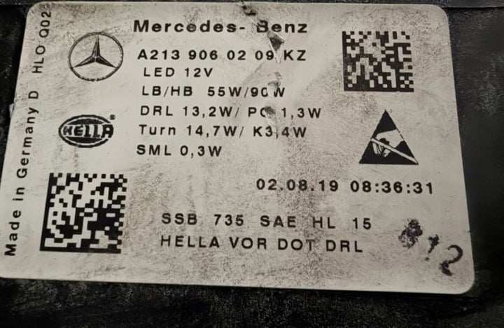 Frontscheinwerfer Mercedes-Benz W213 A2139060109 A2139060209 Ein Satz Headlight SCH1280608658fa