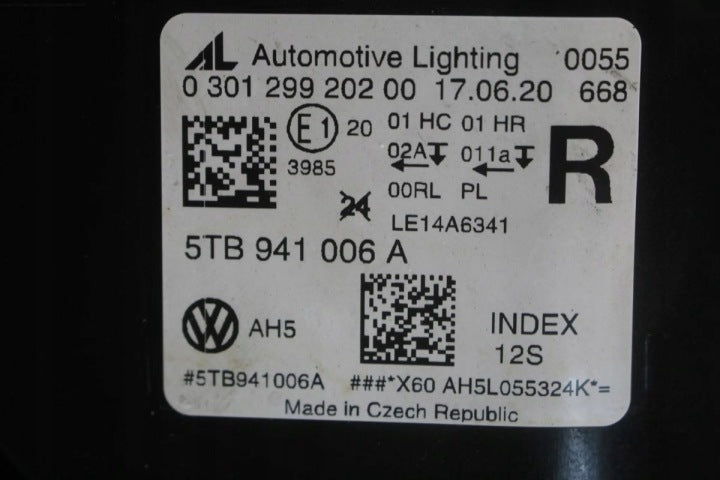 Frontscheinwerfer VW Touran 5TB941006A Rechts Scheinwerfer Headlight SCH1305941685sc