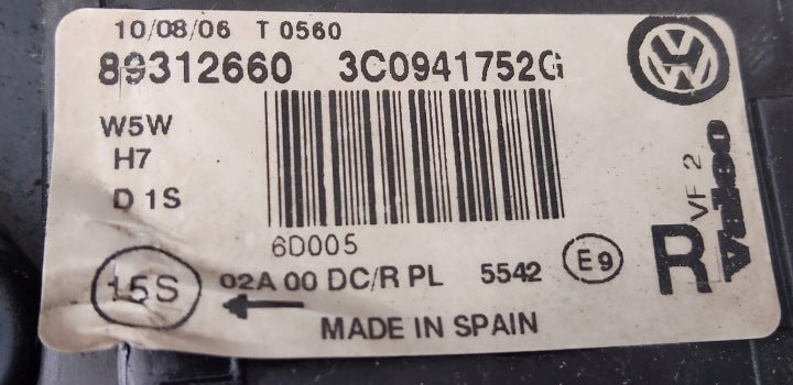 Frontscheinwerfer VW Passat 3C0941752G Xenon Rechts Scheinwerfer Headlight SCH1401929352iz