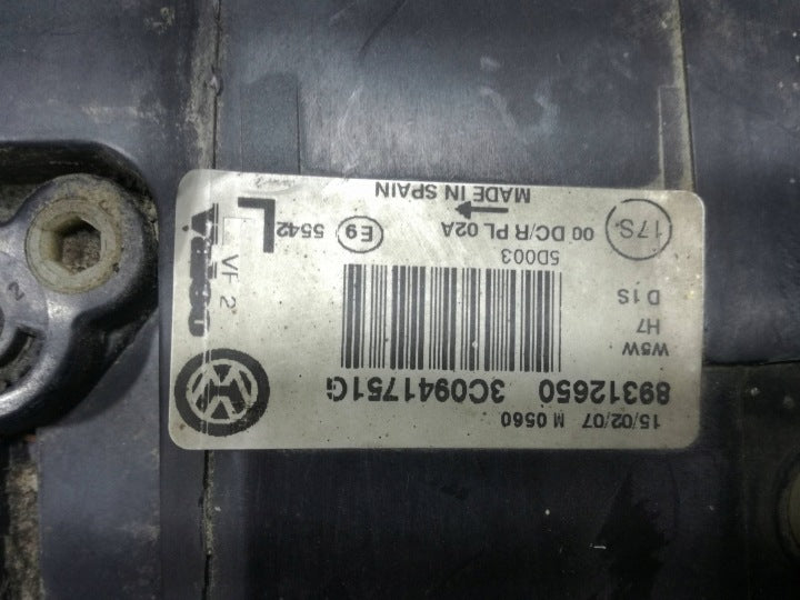 Frontscheinwerfer VW Passat 89312650 3C0941751G Links Scheinwerfer Headlight SCH1422159367ld