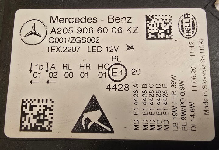 Frontscheinwerfer Mercedes-Benz W205 A2059066006 LED Rechts Headlight SCH1438465229sd
