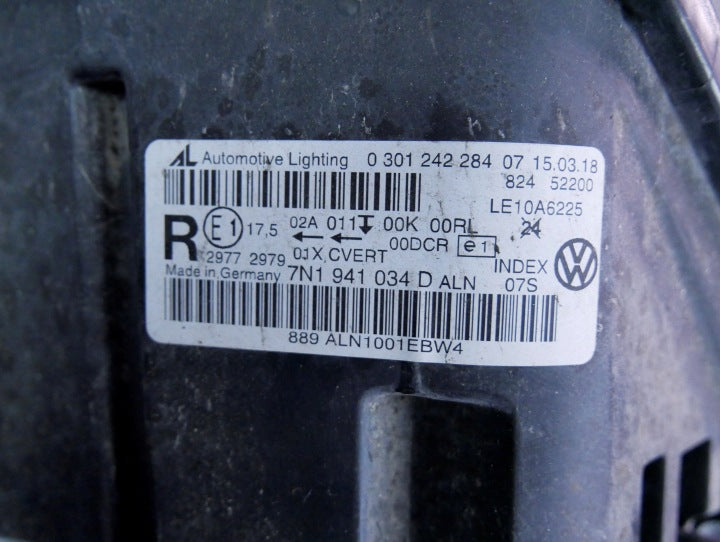 Frontscheinwerfer VW Sharan 7N1941034D Rechts Scheinwerfer Headlight SCH1471715087ay