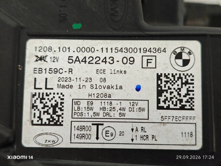 Frontscheinwerfer BMW 2 Active Tourer U06 5A42243 Links Scheinwerfer Headlight SCH1543131095dn