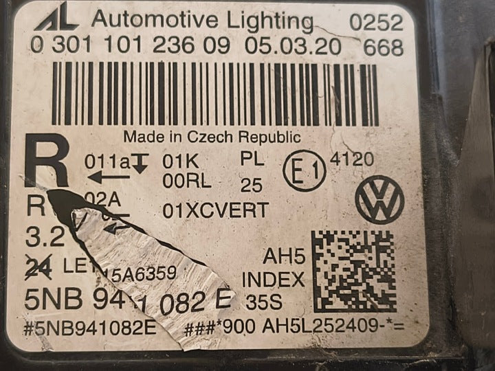 Frontscheinwerfer VW Tiguan 5NB941082E Rechts Scheinwerfer Headlight SCH1741065341vs