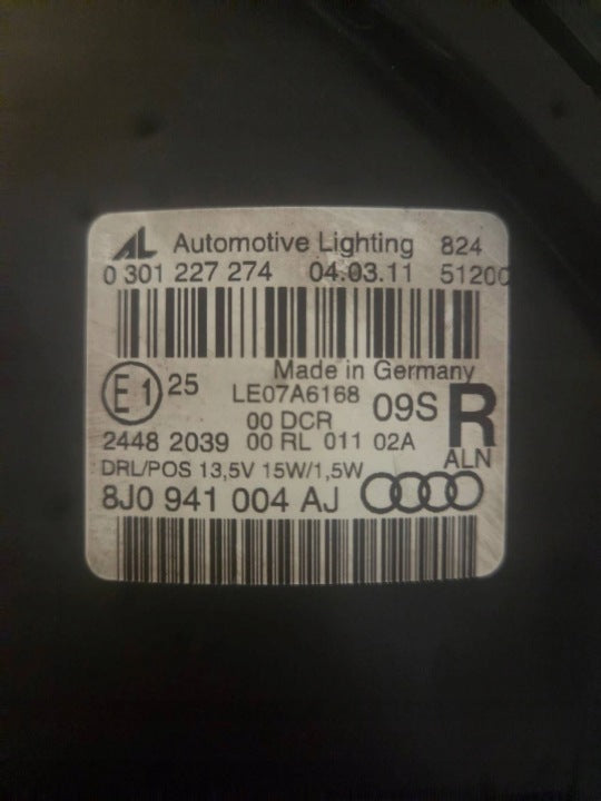 Frontscheinwerfer Audi Tt 8J0941004 Xenon Rechts Scheinwerfer Headlight SCH1828861930ls