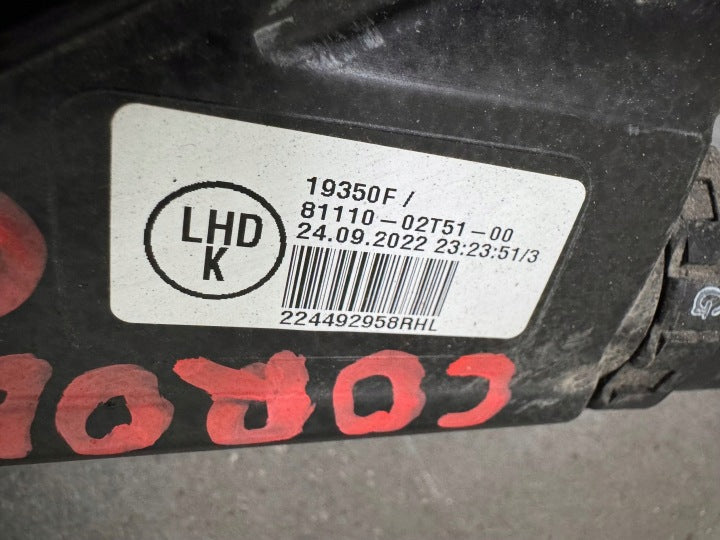 Frontscheinwerfer Toyota Corolla 8115002T51-00 Ein Satz Scheinwerfer Headlight SCH1876547723rm