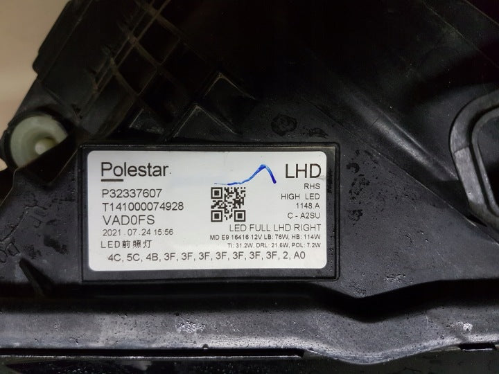 Frontscheinwerfer Polestar 32337607 Full LED Rechts Scheinwerfer Headlight SCH2014486345fu