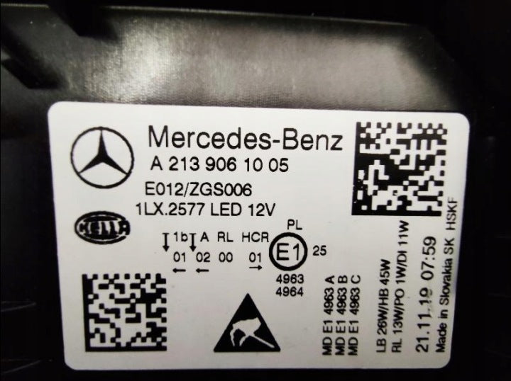 Frontscheinwerfer Mercedes-Benz W213 A2139061005 LED Ein Satz Headlight SCH2029927158th
