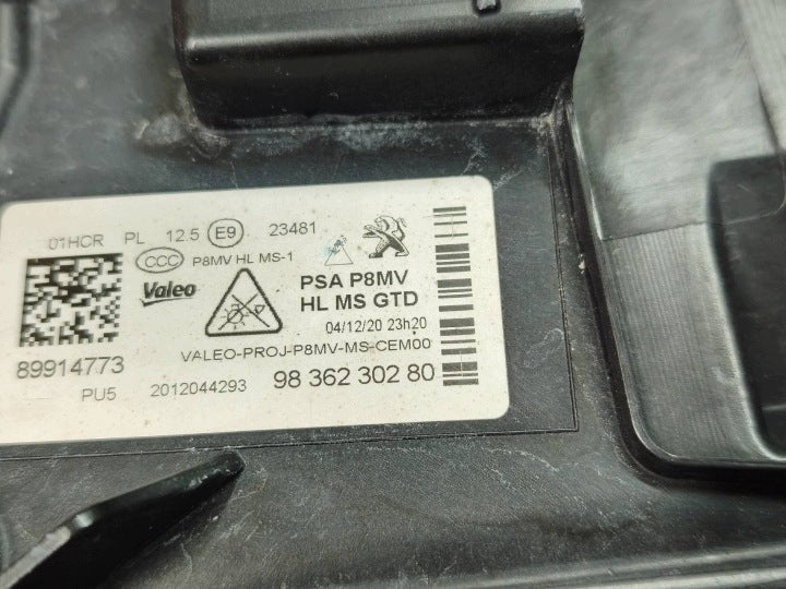 Frontscheinwerfer Peugeot II 9836230280 LED Links Scheinwerfer Headlight SCH2155708572ea