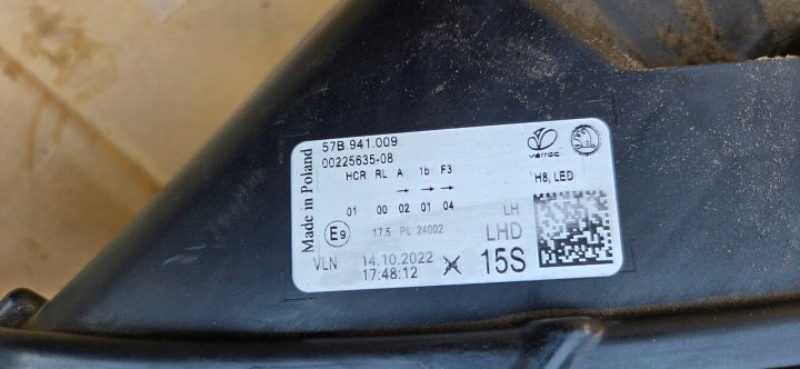 Frontscheinwerfer Skoda Karoq 57B941009 LED Links Scheinwerfer Headlight SCH2199307179ov