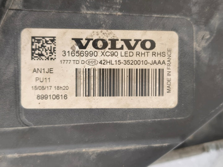 Frontscheinwerfer Volvo Xc90 31656990 LED Rechts Scheinwerfer Headlight SCH2212617784iw