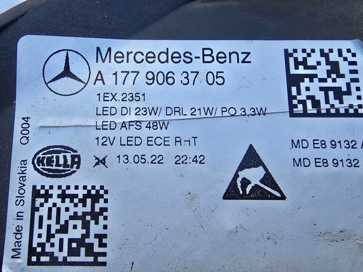 Frontscheinwerfer Mercedes-Benz W177 A1779063705 Links Scheinwerfer Headlight SCH2214169289bc