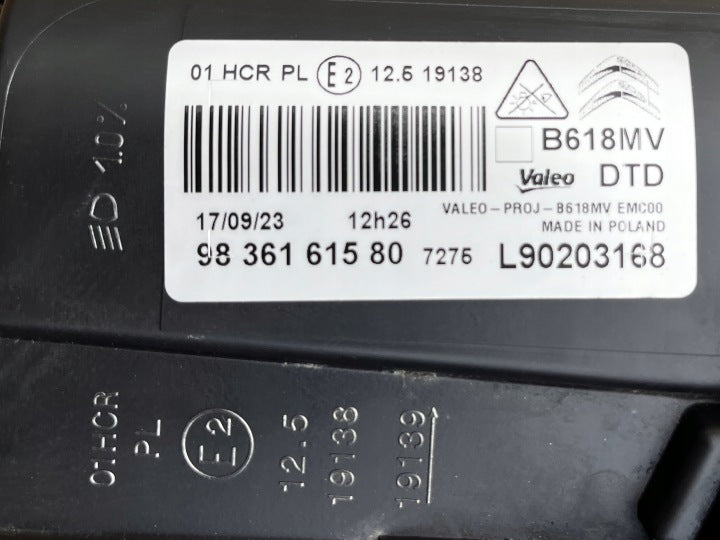 Frontscheinwerfer Citroën C3 III 9836161580 LED Rechts Scheinwerfer Headlight SCH2259387068xe