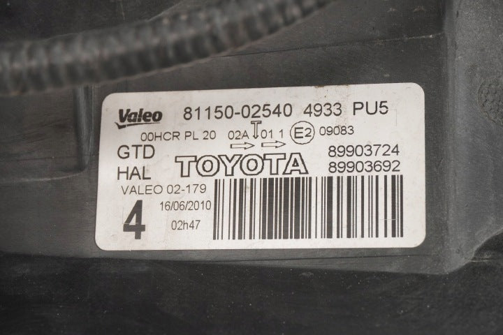 Frontscheinwerfer Toyota Auris 81150-02540 Links Scheinwerfer Headlight SCH2370622716hu