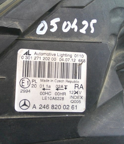 Frontscheinwerfer Mercedes-Benz W246 A2468200261 Rechts Scheinwerfer Headlight SCH2401262398xn
