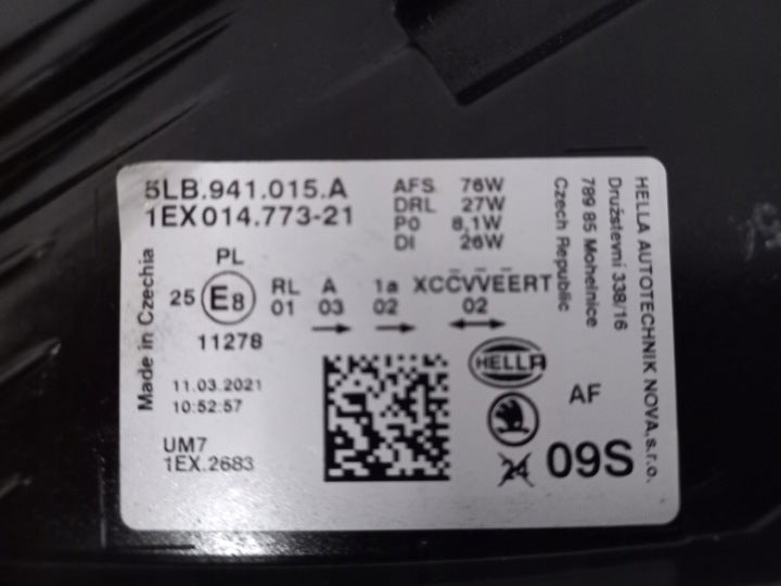 Frontscheinwerfer Skoda Enyaq 5LB941015A LED Links Scheinwerfer Headlight SCH2430146693zd