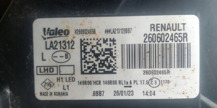 Frontscheinwerfer Dacia Duster 260602465R Links Scheinwerfer Headlight SCH2464184887vu