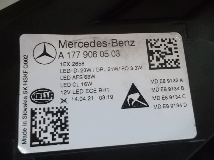 Frontscheinwerfer Mercedes-Benz W177 A1779060503 LED Links Headlight SCH2483850690uv