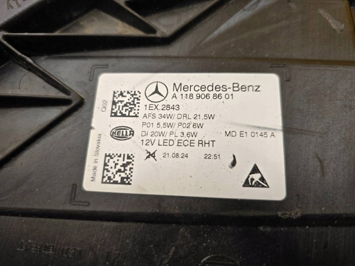 Frontscheinwerfer Mercedes-Benz Cla A1189068601 LED Rechts Headlight SCH2529510236nk