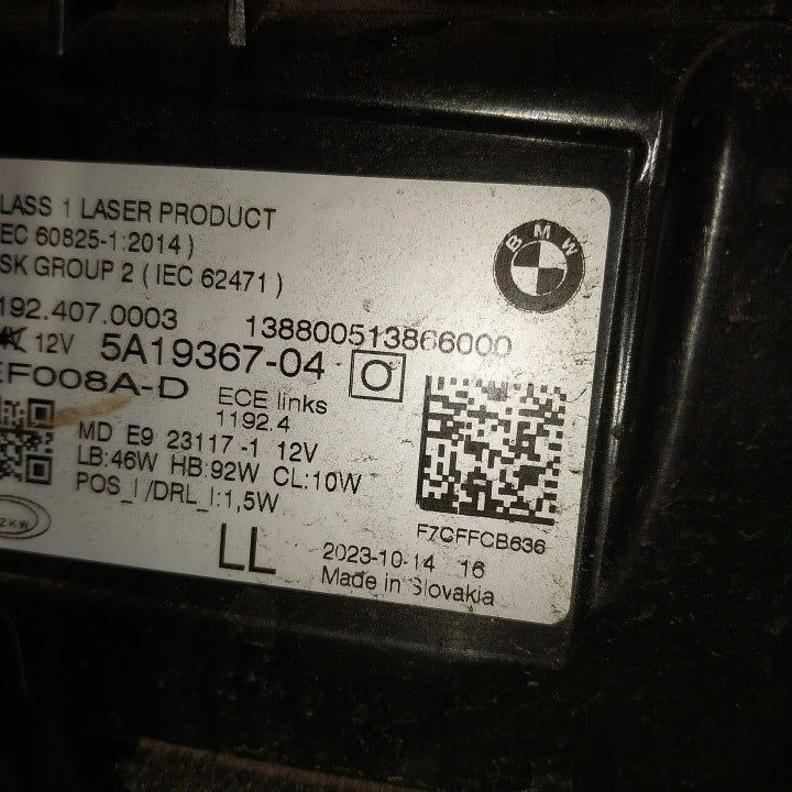 Frontscheinwerfer BMW 4 G22 G82 G23 G26 5A19367-04 Laser Links Headlight SCH2610954506ck