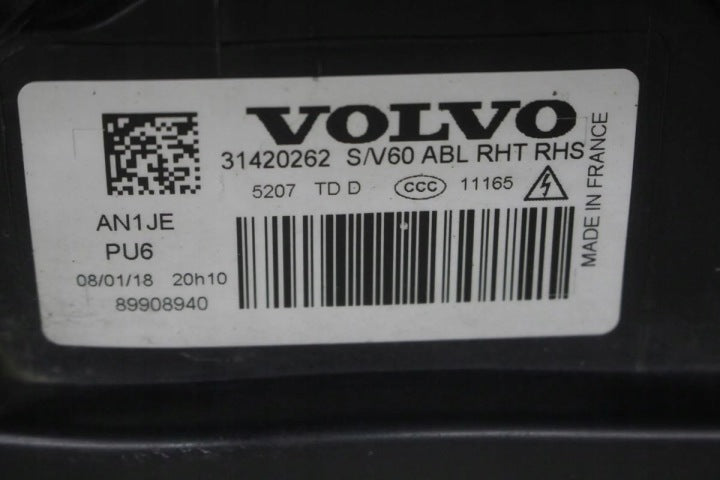 Frontscheinwerfer Volvo V60 I S60 31420262 Rechts Scheinwerfer Headlight SCH2666904418kl
