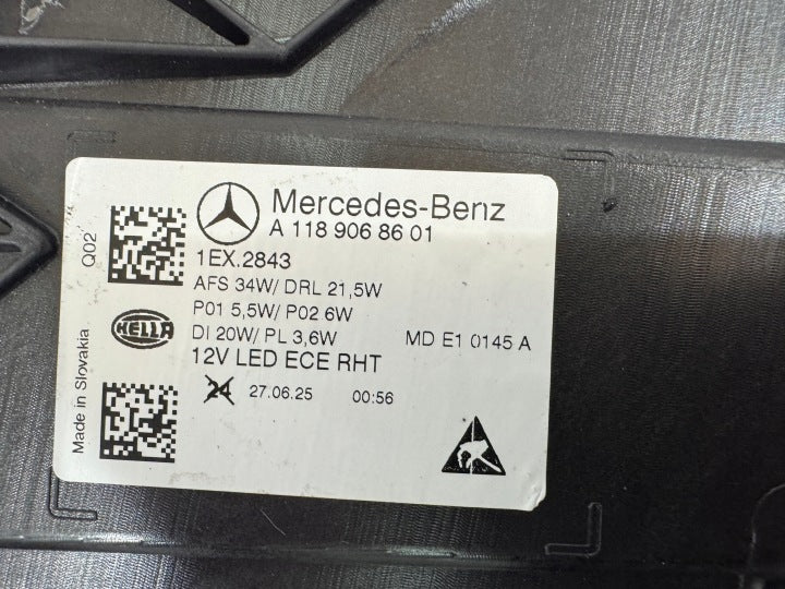 Frontscheinwerfer Mercedes-Benz Cla A1189068601 Rechts Scheinwerfer Headlight SCH2809475936ch