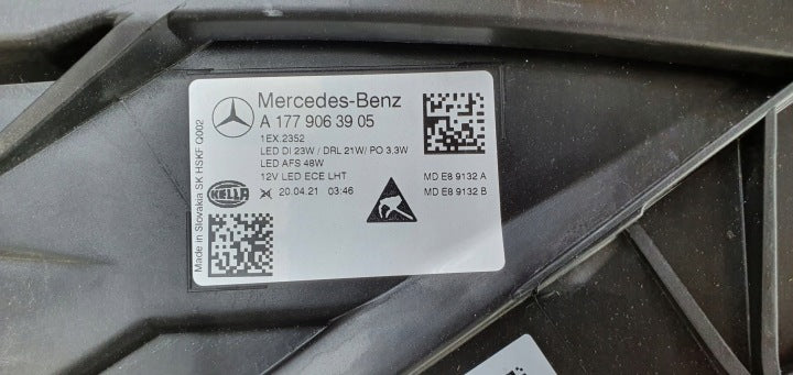 Frontscheinwerfer Mercedes-Benz W177 A1779063905 Ein Stück (Rechts oder Links) SCH2839281239rz