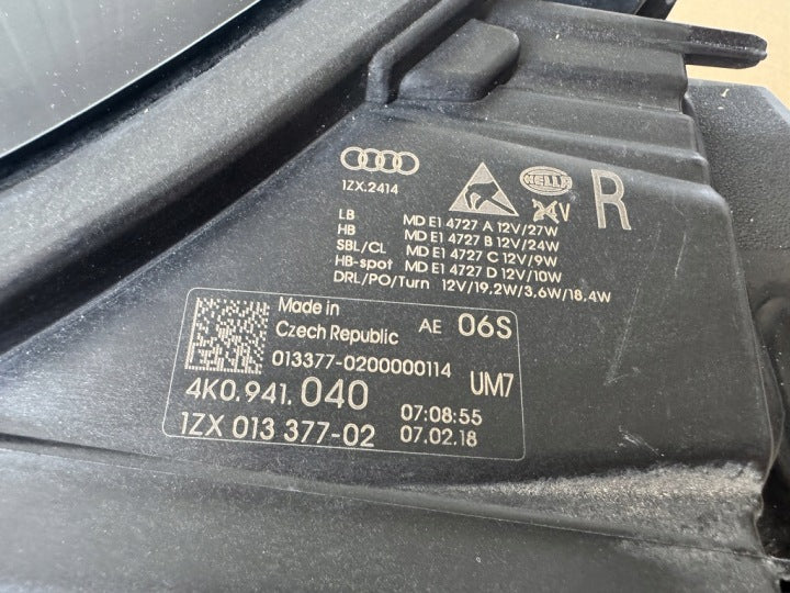 Frontscheinwerfer Audi A6 C8 4K0941040 LED Rechts Scheinwerfer Headlight SCH2982666229vh