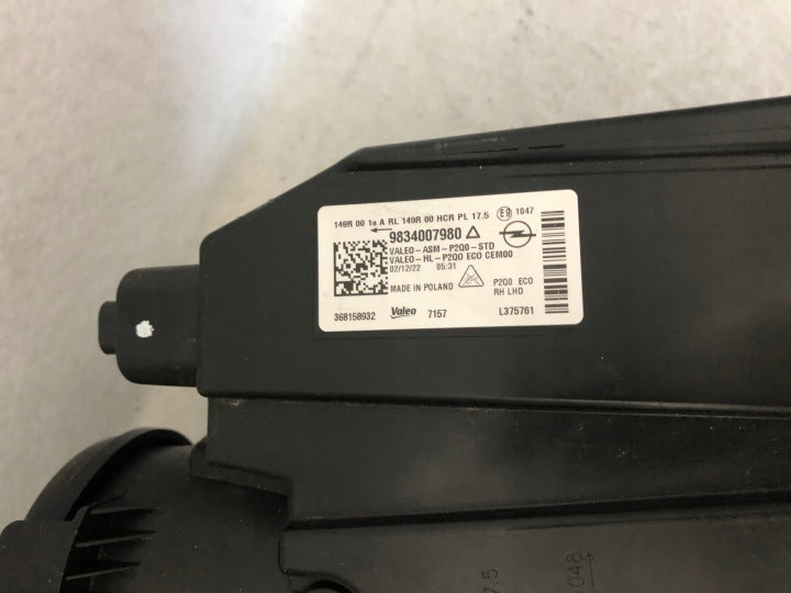 Frontscheinwerfer Opel Mokka 9834007980 LED Rechts Scheinwerfer Headlight SCH3016038342vb