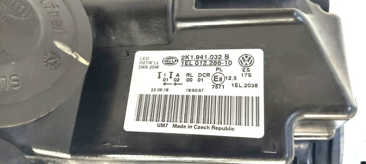 Frontscheinwerfer VW Caddy 2K1941032B LED Rechts Scheinwerfer Headlight SCH3075445154tg
