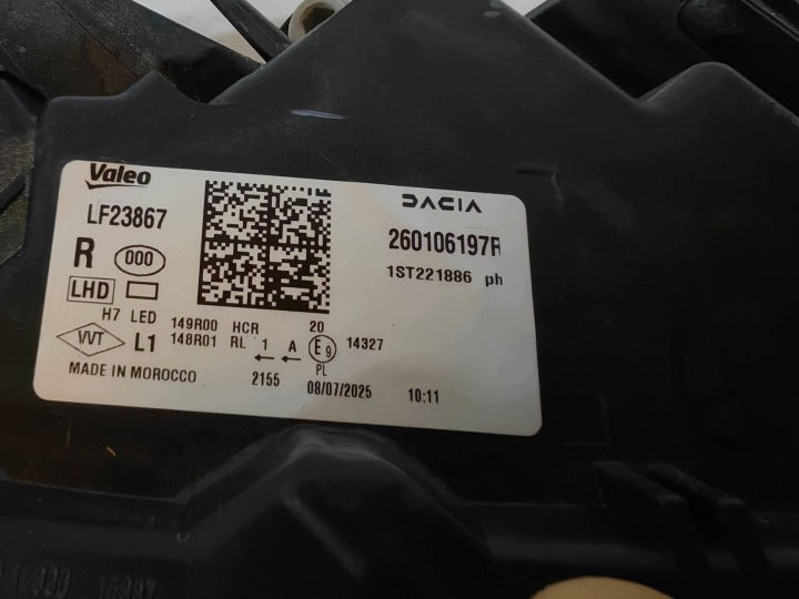 Frontscheinwerfer Dacia Sandero III 260106197R LED Rechts Scheinwerfer Headlight SCH3077885561kv