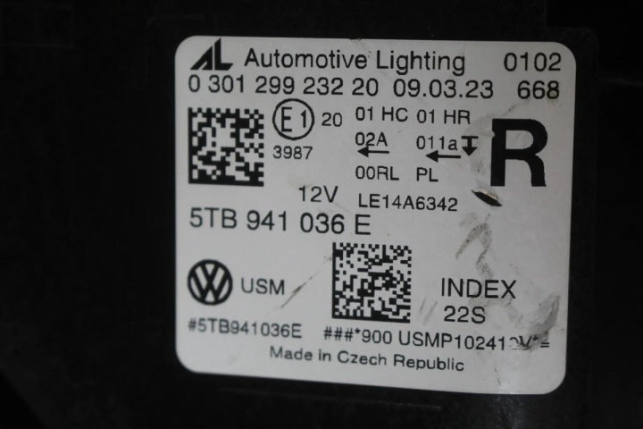 Frontscheinwerfer VW Touran 5TB941036E Rechts Scheinwerfer Headlight SCH3265909644sj