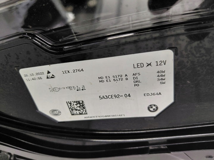 Frontscheinwerfer BMW IX I20 5A3CE92-04 Rechts Scheinwerfer Headlight SCH3360239021sr