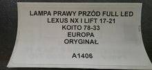 Load image into Gallery viewer, Frontscheinwerfer Lexus Nx 78337833 Rechts Scheinwerfer Headlight SCH3386143919kt