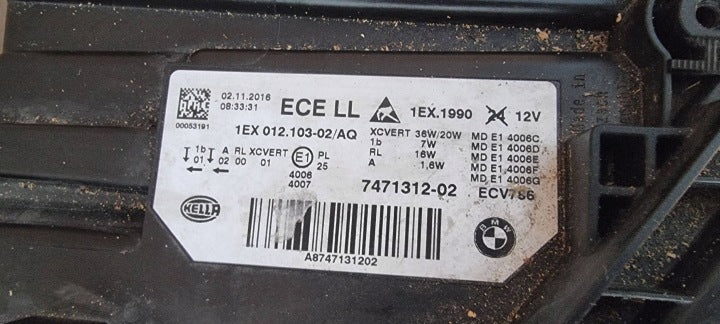 Frontscheinwerfer BMW 3 7471312 Rechts Scheinwerfer Headlight SCH3415073916ts