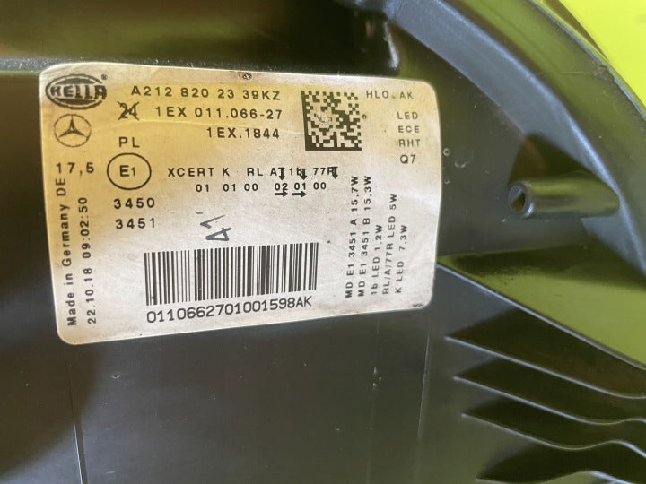 Frontscheinwerfer Mercedes-Benz W212 A2128202339 LED Links Headlight SCH3418127562aj