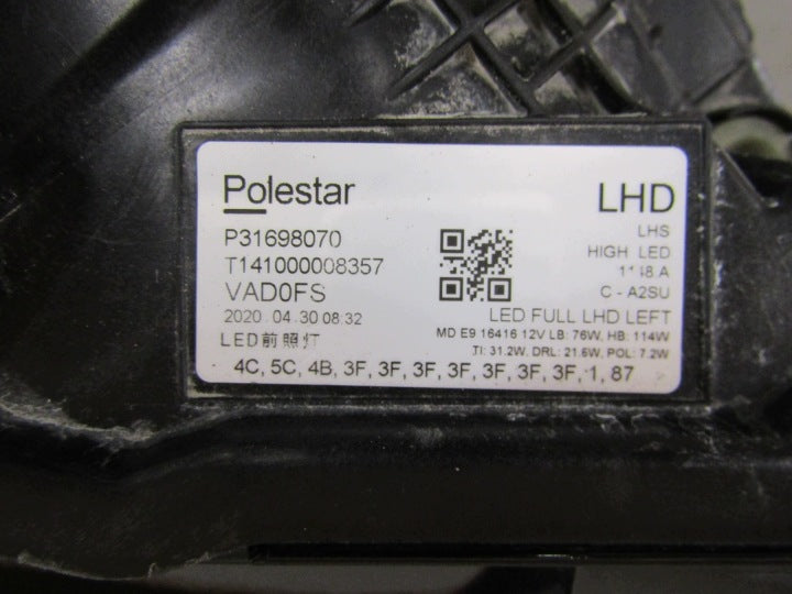 Frontscheinwerfer Polestar 2 P31698070 LED Links Scheinwerfer Headlight SCH3421689646kq