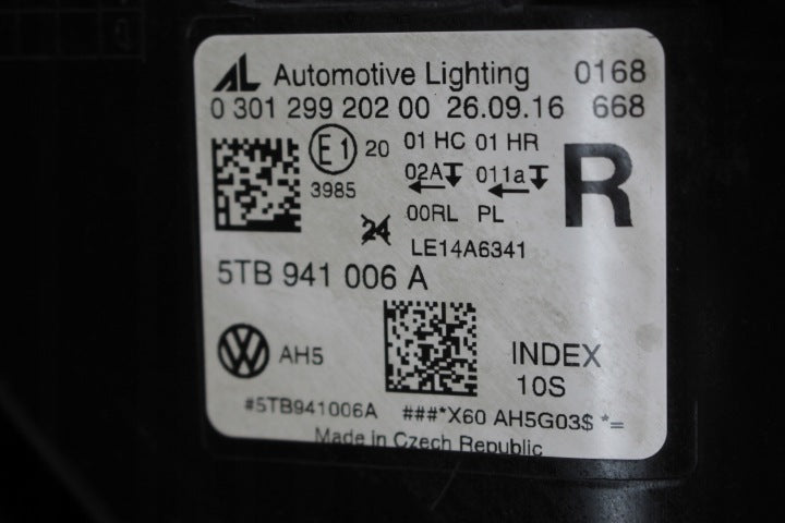 Frontscheinwerfer VW Touran 5TB941006A Rechts Scheinwerfer Headlight SCH3481315145ir